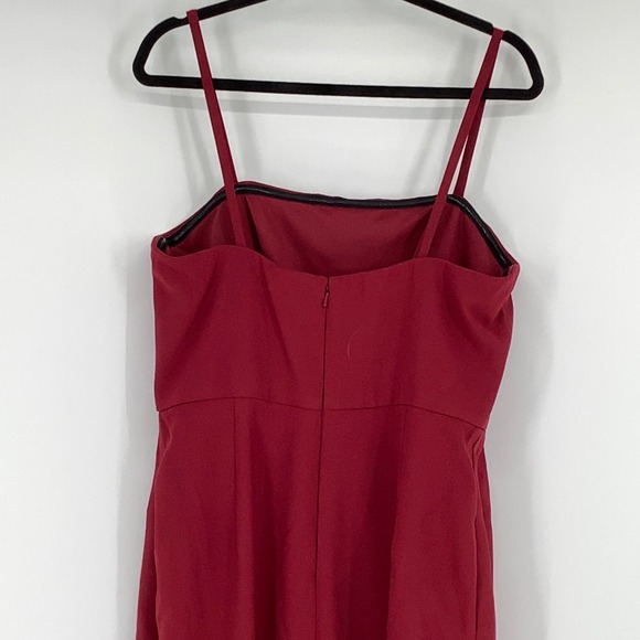 NEW! Dessy Collection Size 16 Spaghetti Strap Jumpsuit Burgundy $263 msrp J1-12 - Picture 9 of 10